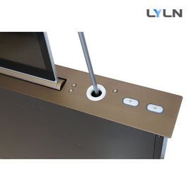 CE Approved Retractable Monitor & 2 Bosch Microphones For chairman seat in conference system